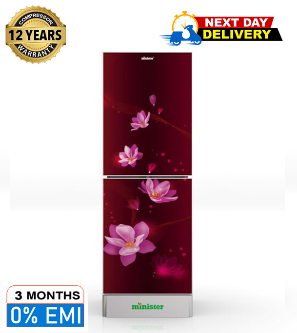Picture of MINISTER M-254 Liter Top Mount Refrigerator Red Beguniya