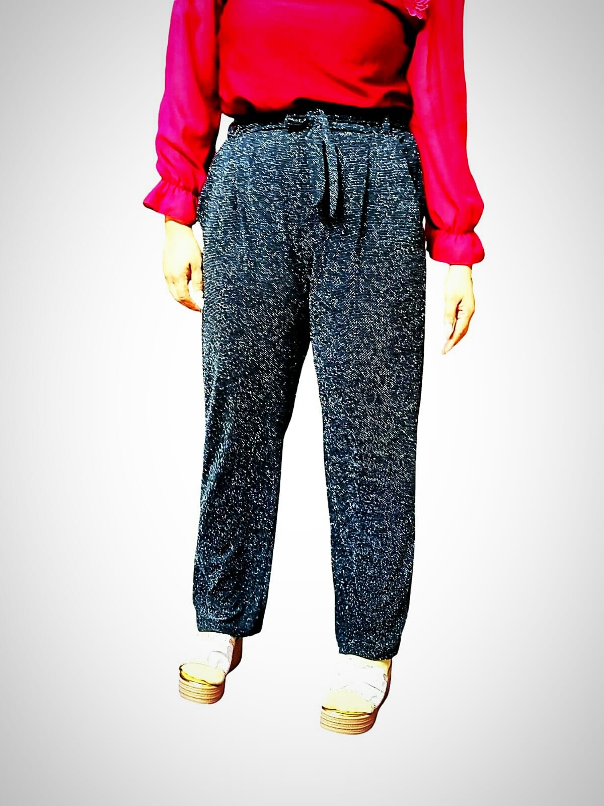  Western Fashion Ladies Glitter Palazzo Pant