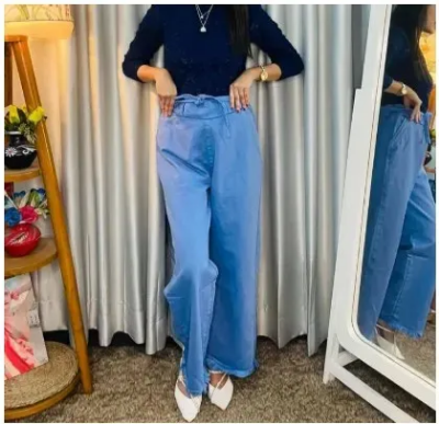  New Fashion ladies Stylish Denim Palazzo Pant For Woman. Jeans Palazzo Pant 