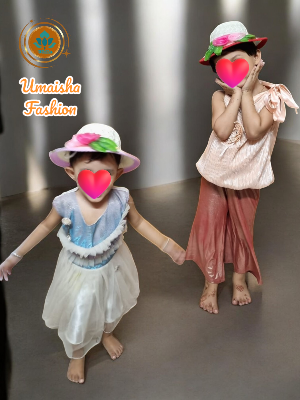  Kids Girls Cute Flower Summer Beach Outdoor Sun Protected Hat