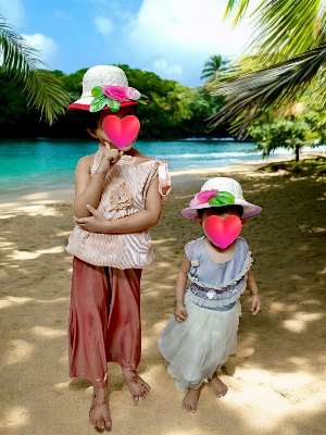  Kids Girls Cute Flower Summer Beach Outdoor Sun Protected Hat