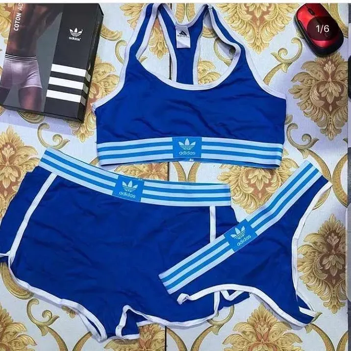  Women'S Modern Cotton Panty And Tops 3 Pcs Set 