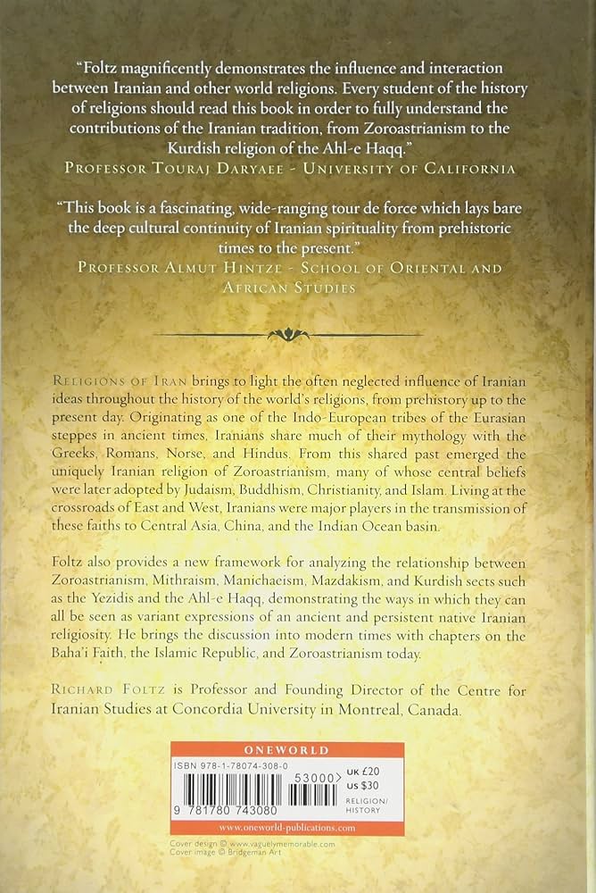 Picture of Religions of Iran: From Prehistory to the Present by Richard Foltz - Paperback
