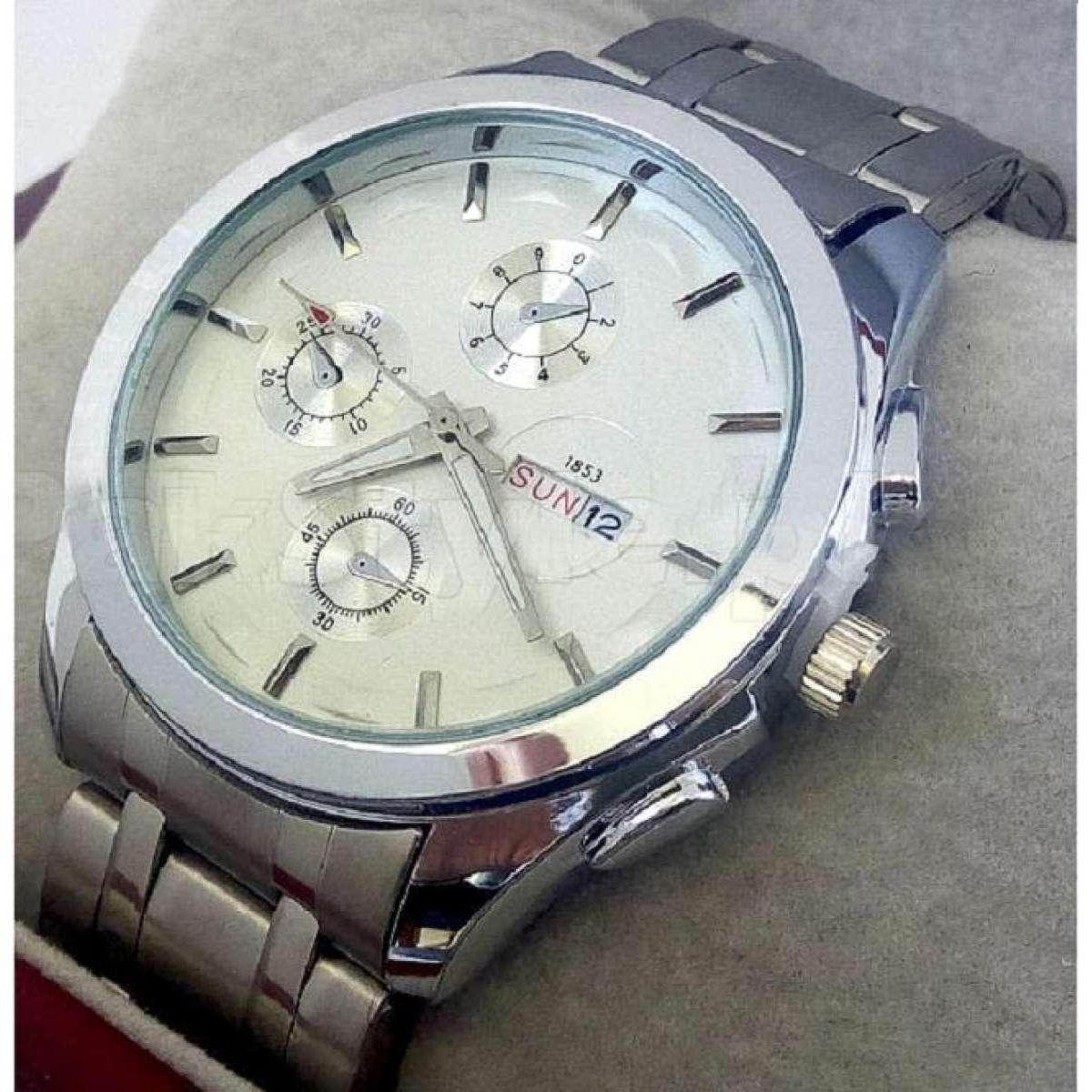 Picture of Stainless Steel Analog Watch For Men-Silver And Golden