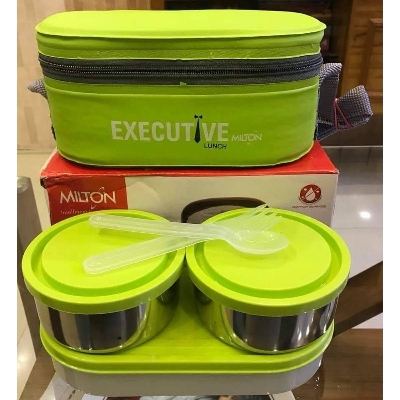 Picture of Milton Executive Lunch Box 2 Steel & 1 Microwave Safe Plastik Box