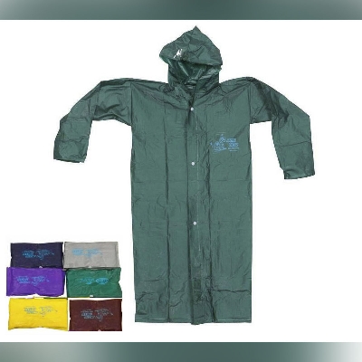 Picture of Bottle Green Polyester Rain Coat For Men