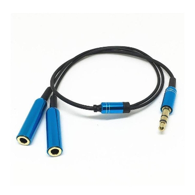 Picture of 3.5mm Jack Headphone Audio Cable 1 Male To 2 Female Stereo Audio Y Splitter Adapter