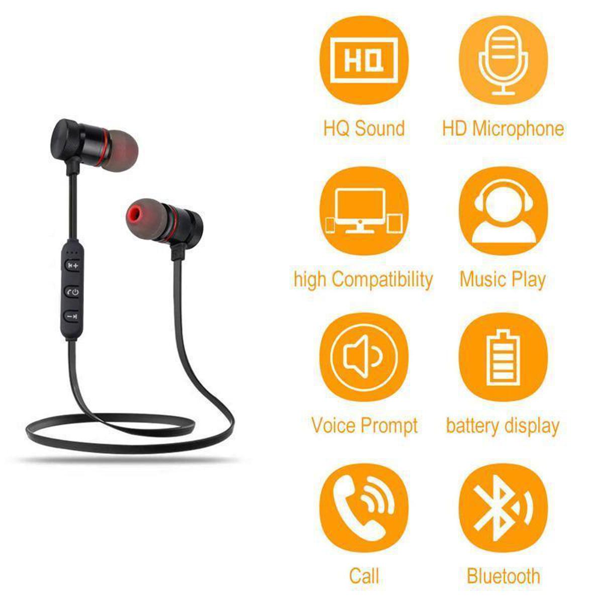 Picture of Wireless Bluetooth Earphone Stereo Music Sport Headphone In Ear Headset with Mic