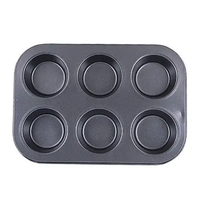 Picture of 6 Round Non-Stick Muffin and Mini Cupcake Mold