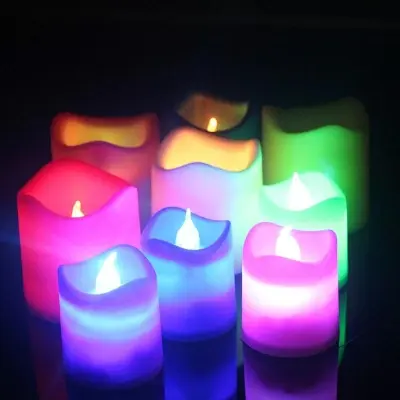 Picture of LED candles multi 6 ps
