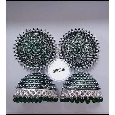 Picture of Metal  Earring With Golden/Silver Stone For Women