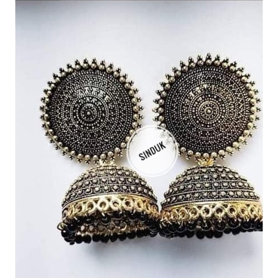 Picture of Metal  Earring With Golden/Silver Stone For Women