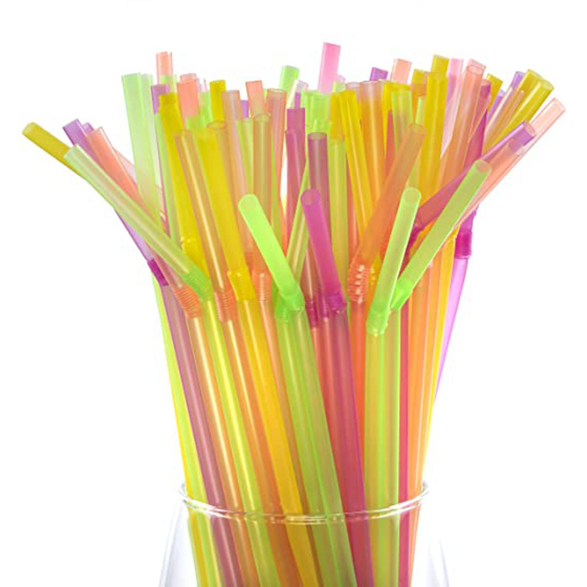Picture of Drinking Flexible Straws - 100pcs (Multicolor)