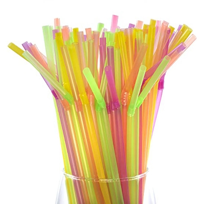 Picture of Drinking Flexible Straws - 100pcs (Multicolor)