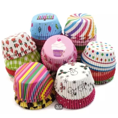 Picture of Cupcake Liner Baking Cups 100 piec /Mold Paper Cases Cake Decorating - 100 pcs - Multicolor