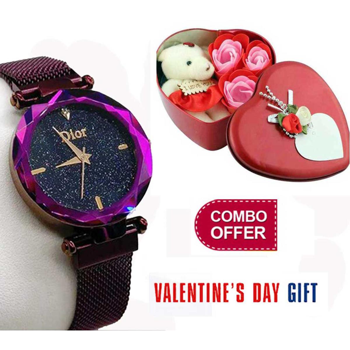 Picture of Heart Love Box & Magnet Watch Combo Supper Gift