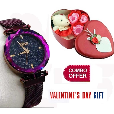 Picture of Heart Love Box & Magnet Watch Combo Supper Gift
