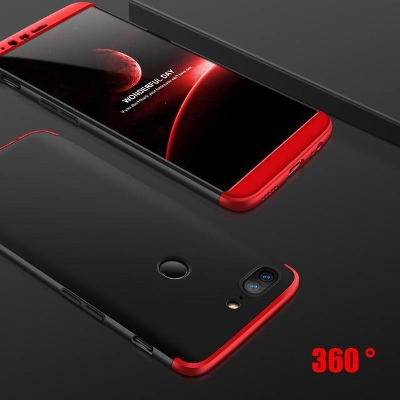 Picture of One Plus 5T 360 Degree GKK Phone Back Cover - Black & Red