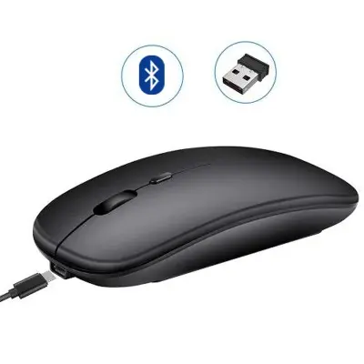 Picture of Mouse   Wireless Mouse Bluetooth 5.0 2.4 GHz Optical Wireless Mouse 1600DPI