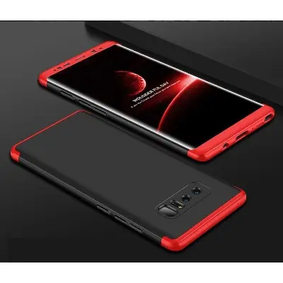 Picture of Samsung Note 8 360 Degree GKK Phone Back Cover - Black & Red