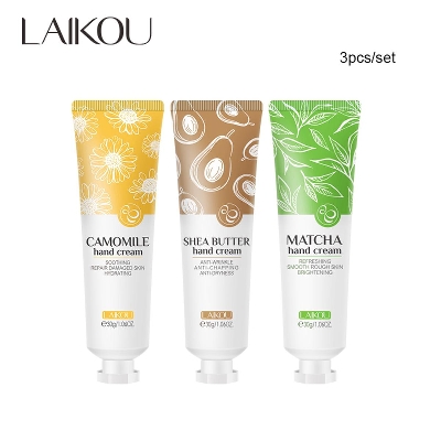 Picture of LAIKOU Camomile Shea Butter Matcha Hand Cream Refreshing Moisturizing Hand Care 30g (3pcs Set)
