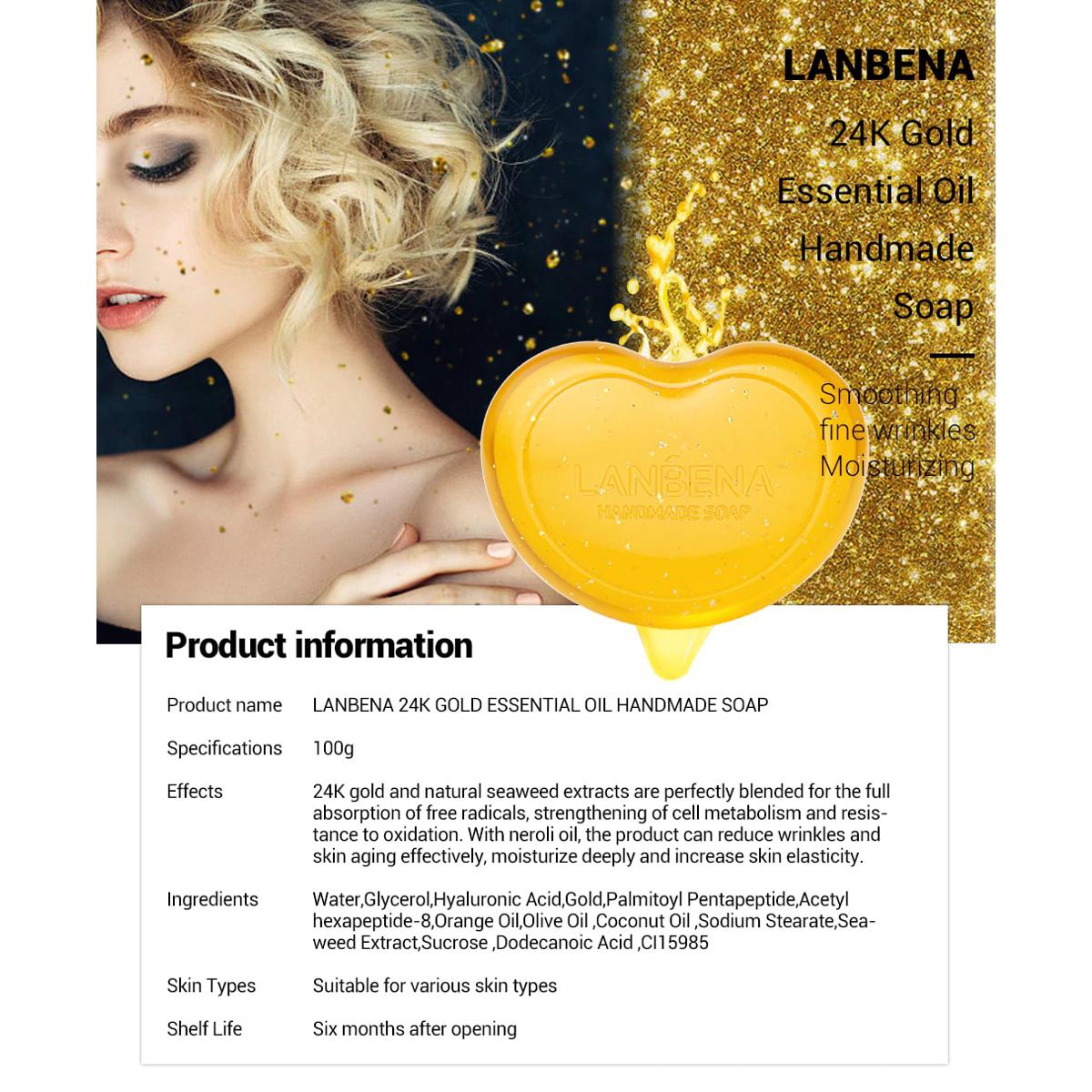 Picture of LANBENA 24K  Essential Oil Handmade Soap 100gm