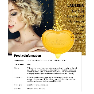 Picture of LANBENA 24K  Essential Oil Handmade Soap 100gm