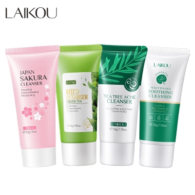 Picture of LAIKOU Sakura / Tea Tree / Green tea/ Centella soothing Cleanser 4 pcs comboo