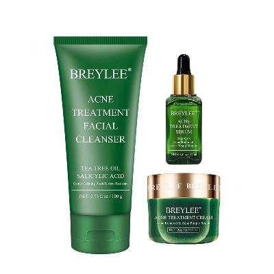Picture of BREYLEE Acne Treatment  Facial Cleanser Serum Cream  3pcs Set