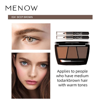Picture of Menow 3 Color Eyebrow Kit with Brush shade-02