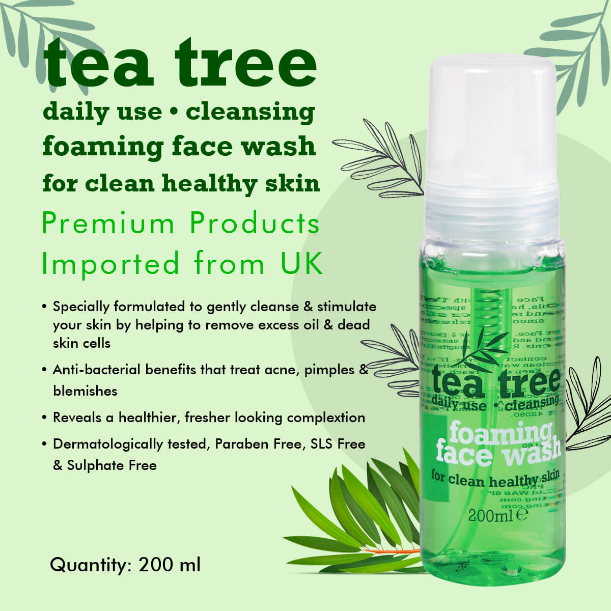 Picture of XpelTea Tree Foaming Face Wash 200ml