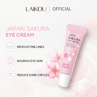 Picture of LAIKOU Sakura Eye Cream Anti-Aging Wrinkles Remover Dark Circles Eye Cream - 15gm