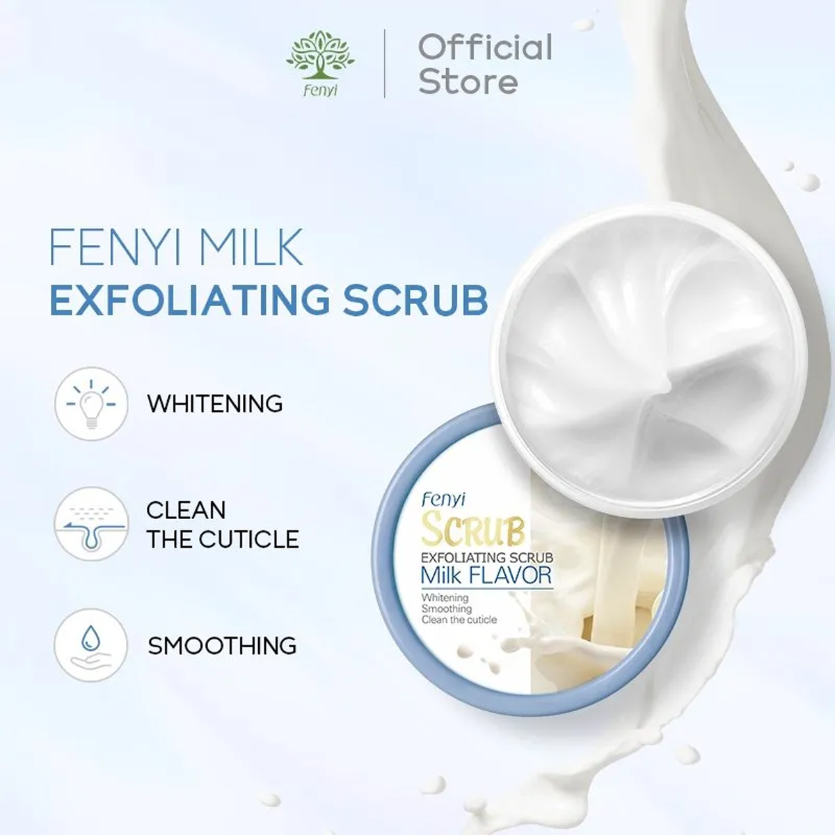 Picture of Fenyi Milk Flavor Body Exfoliating Scrub - 100gm