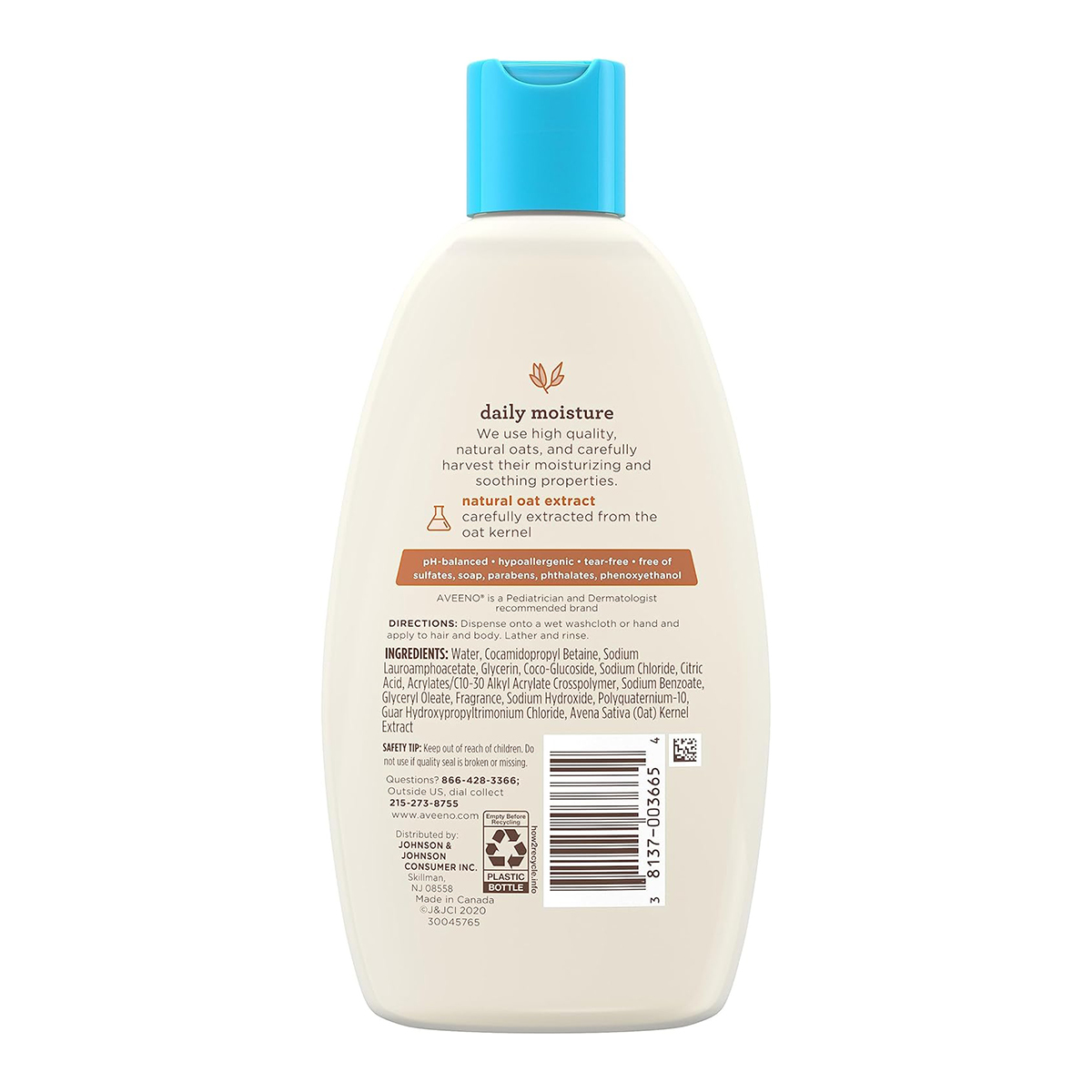 Picture of Aveeno Baby Daily Moisture Wash & Shampoo -236ml