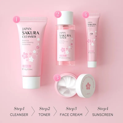 Picture of Laikou Japan Sakura Travel Kit - 4Pcs