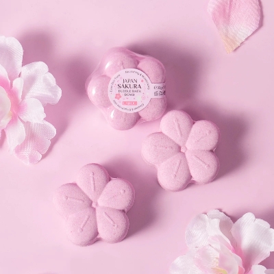 Picture of Laikou Japan Sakura Bubble Bath Bomb-30g