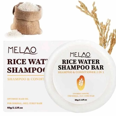 Picture of Melao Rice Water Shampoo Bar Conditioner 2 in 1