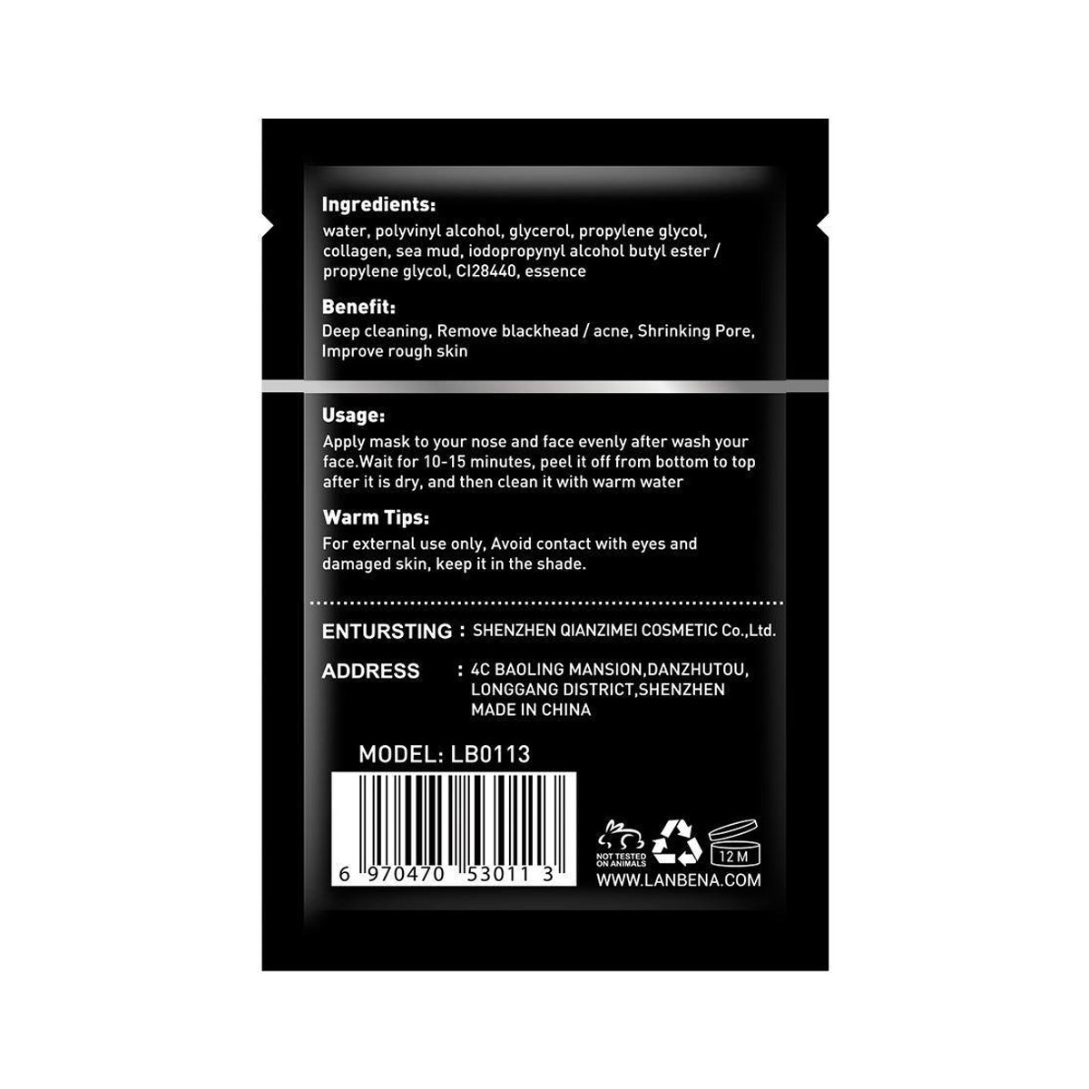 Picture of Lanbena Blackhead Remover Mask -5pcs