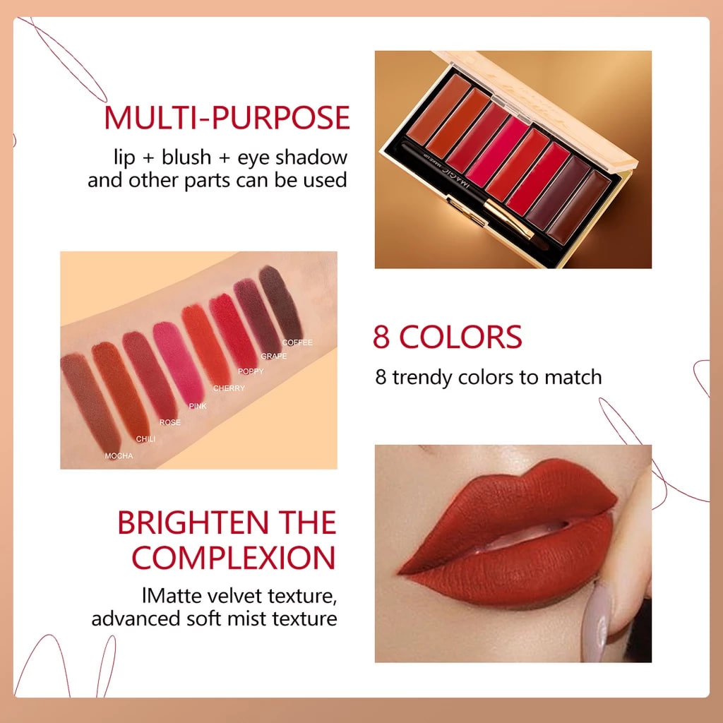 Picture of IMAGIC 8 Color Matte Lipstick Palette