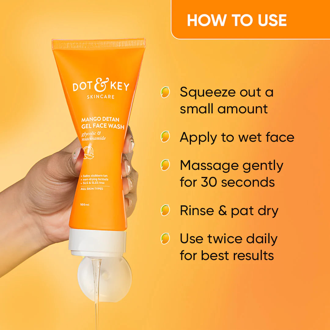 Picture of Dot & Key Mango Detan Gel Face Wash 100ml