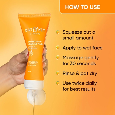 Picture of Dot & Key Mango Detan Gel Face Wash 100ml