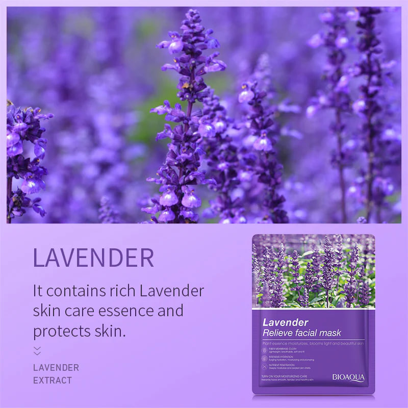 Picture of Bioaqua Lavender Relieve Facial Mask 35g
