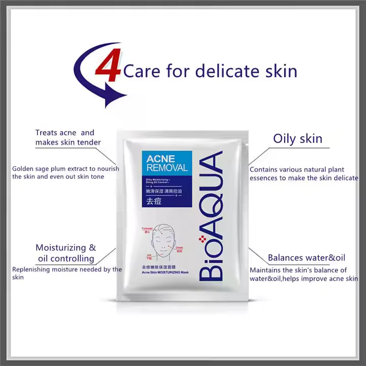 Picture of Bioaqua Acne Removal Sheet Mask 30g