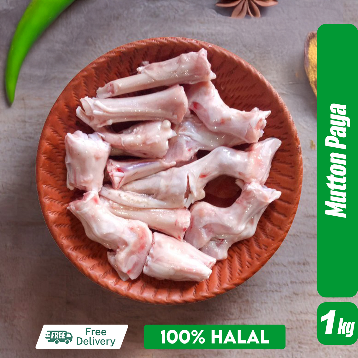 Picture of Mutton Paya 1KG 