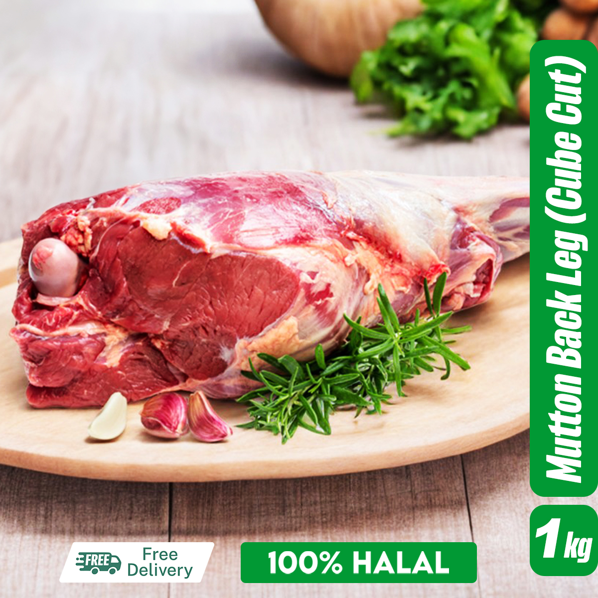 Picture of Mutton Back Leg (Cube) 1KG 