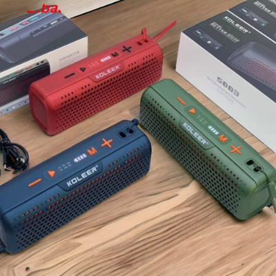 Picture of KOLEER S883 Bluetooth, AUX, USB & SD Card Supported Hi-Fi Sound Deep Bass Wireless Speaker With FM Radio