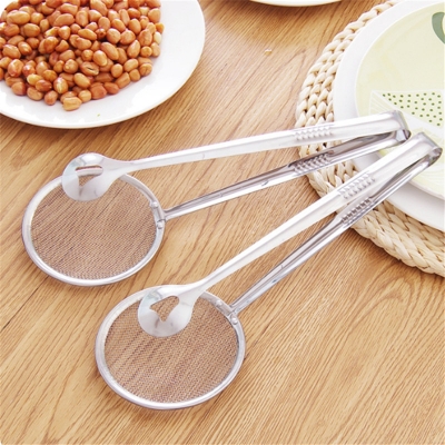 Picture of Stainless Steel Net Folder Oil Drain Food Clip Strainer