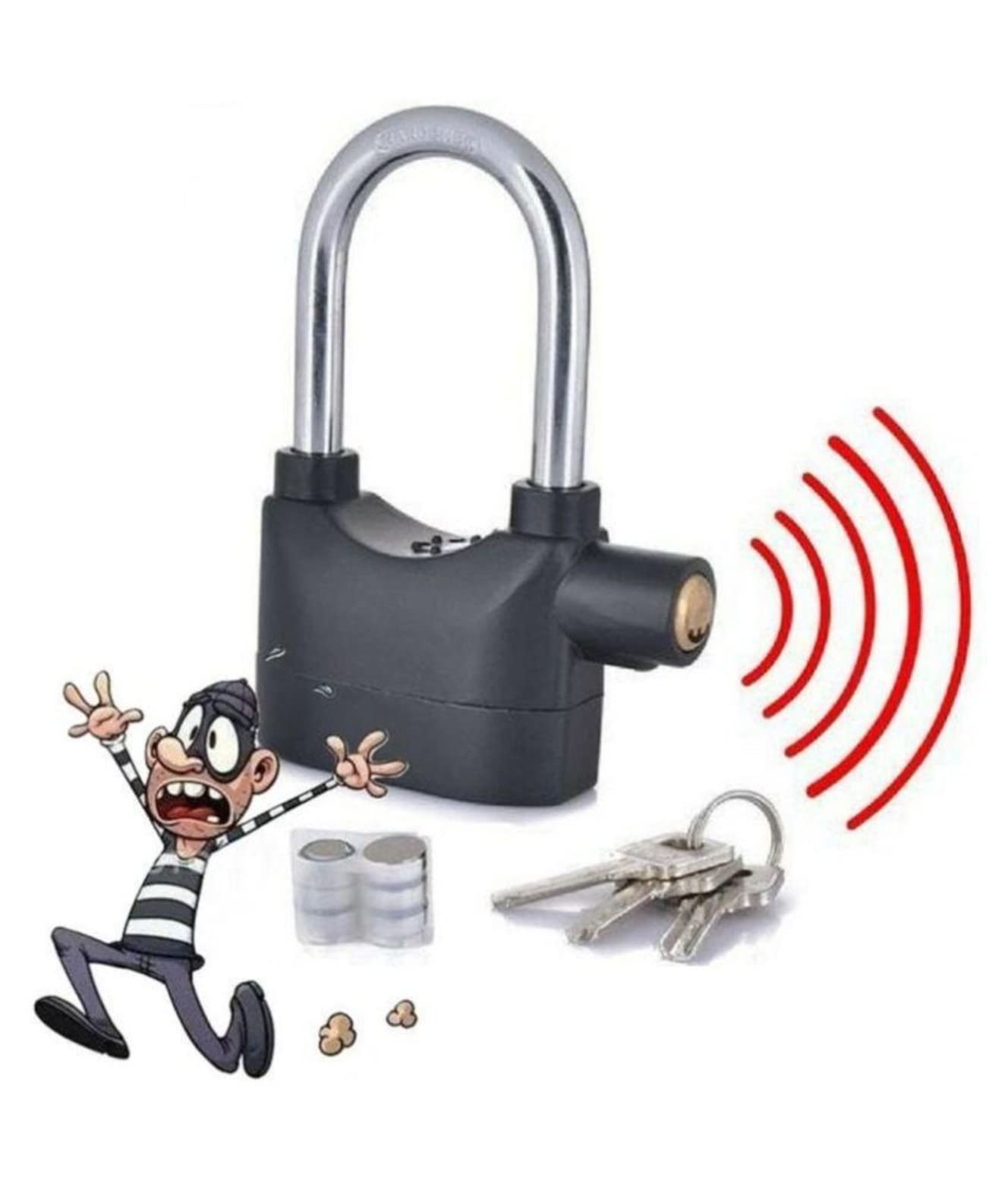 Picture of Digital Security Alarm Lock Anti Theft Motion Sensor Alarm Lock For Home, Office, Bike