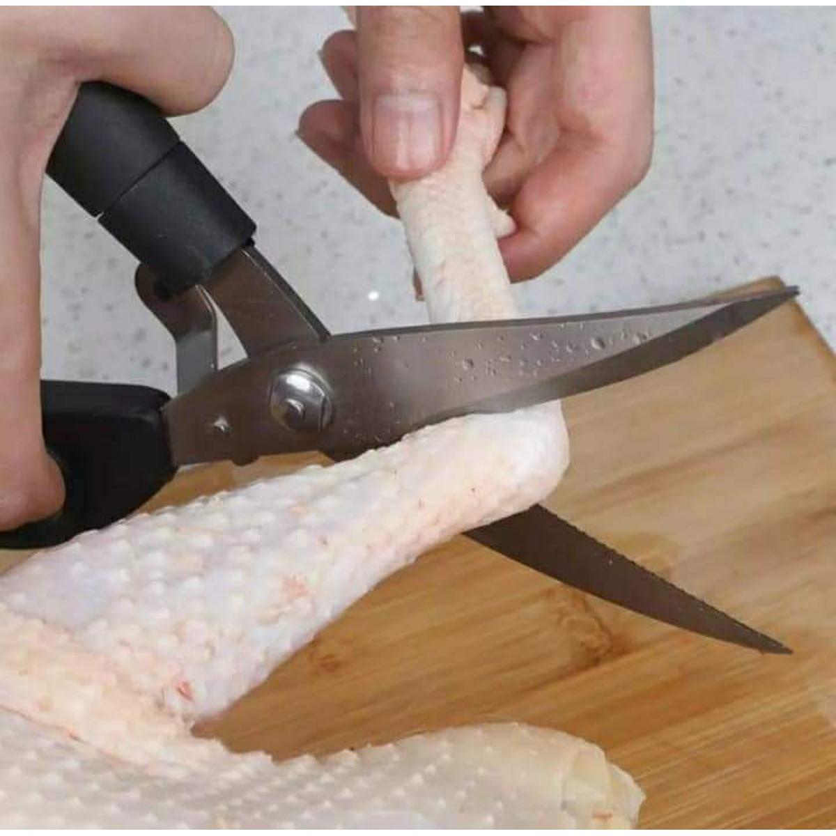 Picture of Fish/Chicken Cutting Scissor Super Power Kitchen Scissors Stainless Steel Cutter Tools - Kitchen Accessories - Pitha Maker -chicken scissor accessories