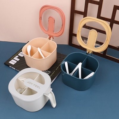 Picture of 1pcs Salt and pepper spice jar with lid Transparent seasoning container spices storage box pumpkin spice boxs kitchen canister sets